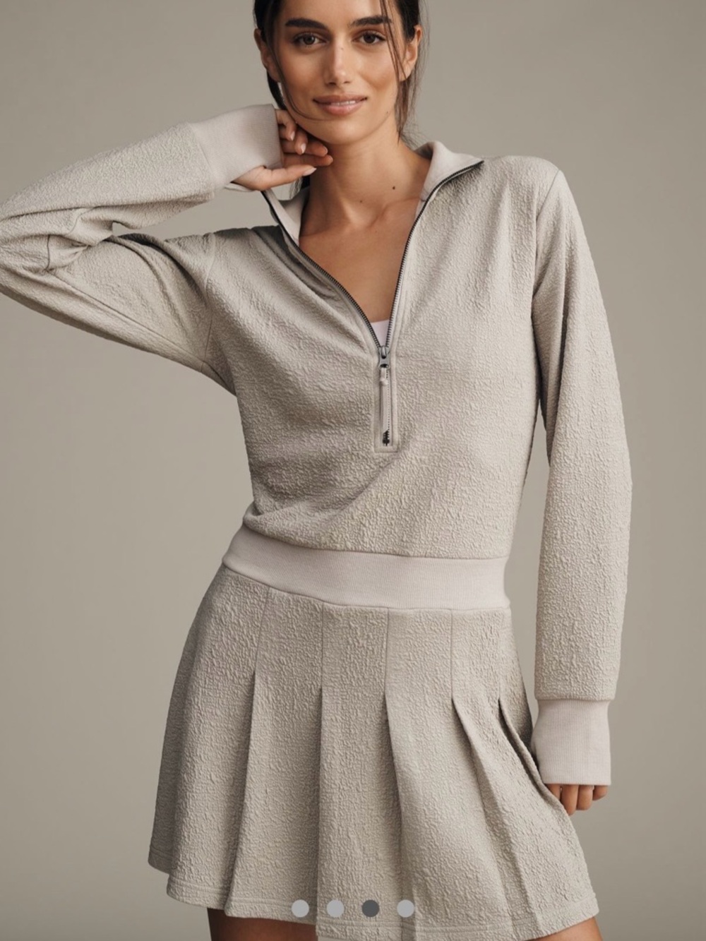 Sundry Reeves long sleeve Pleated Mini Dress